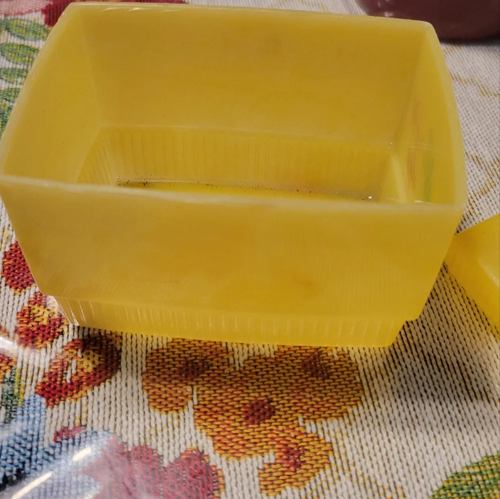 Vintage Yellow Boric Container